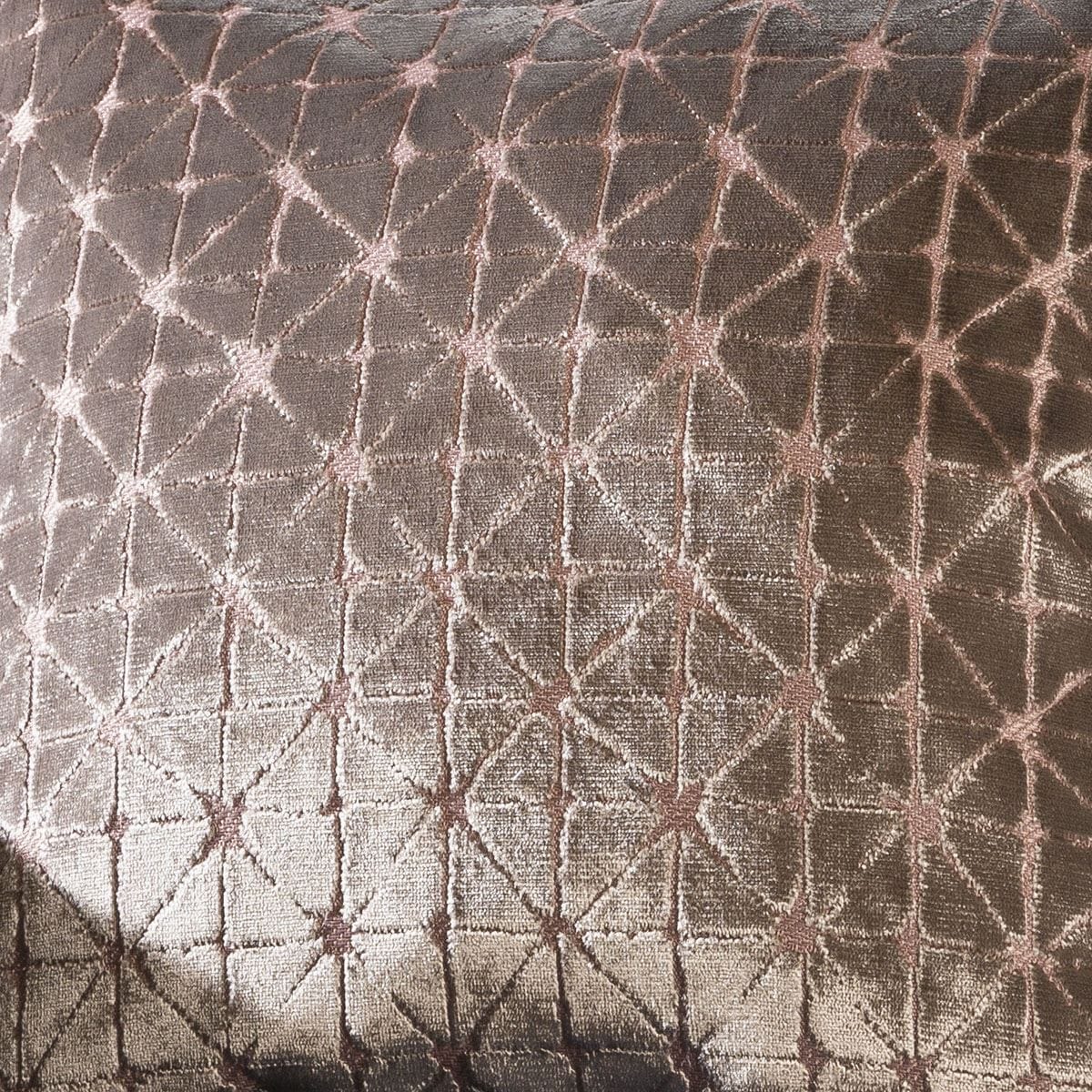 Velvet Starburst Scatter Cushion Pillow 430 x 430mm Square Blush Mink